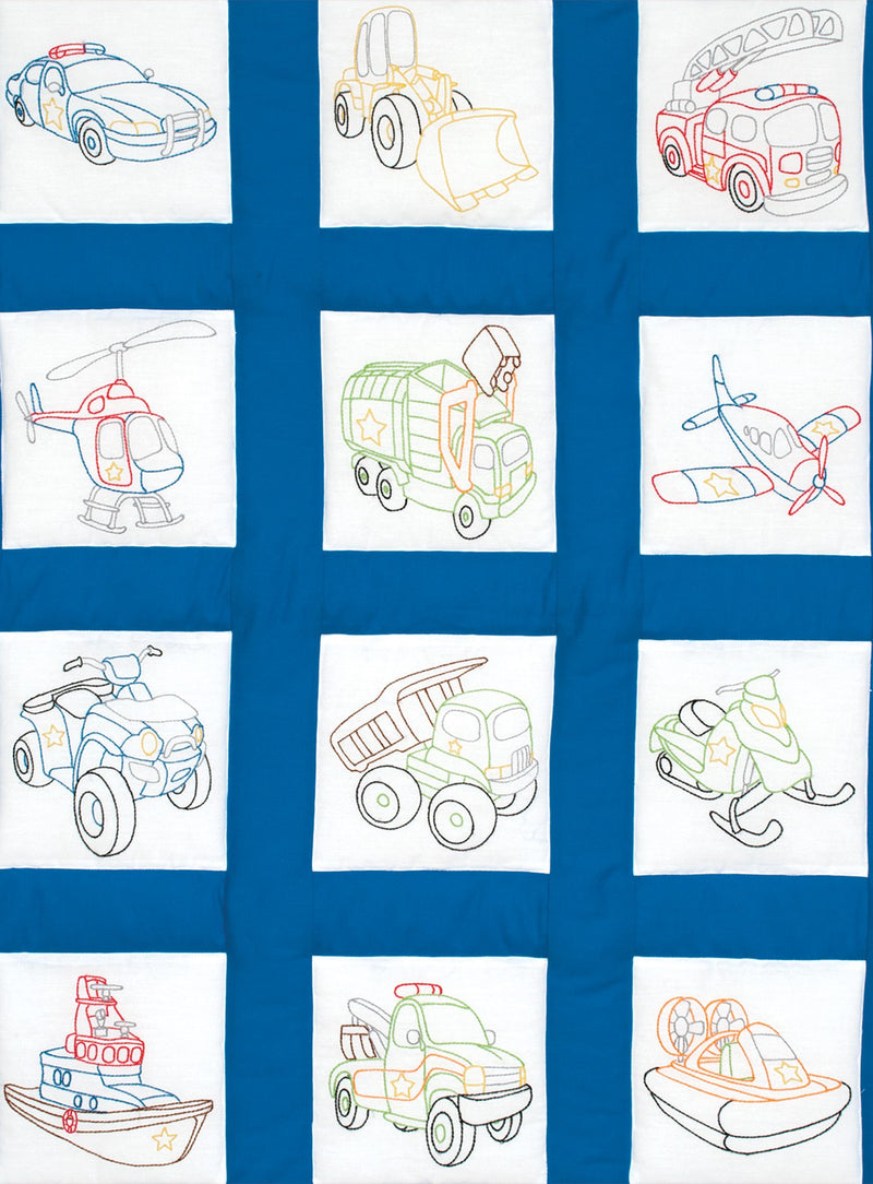 9in Quilt Square Theme Rescue Vehicle