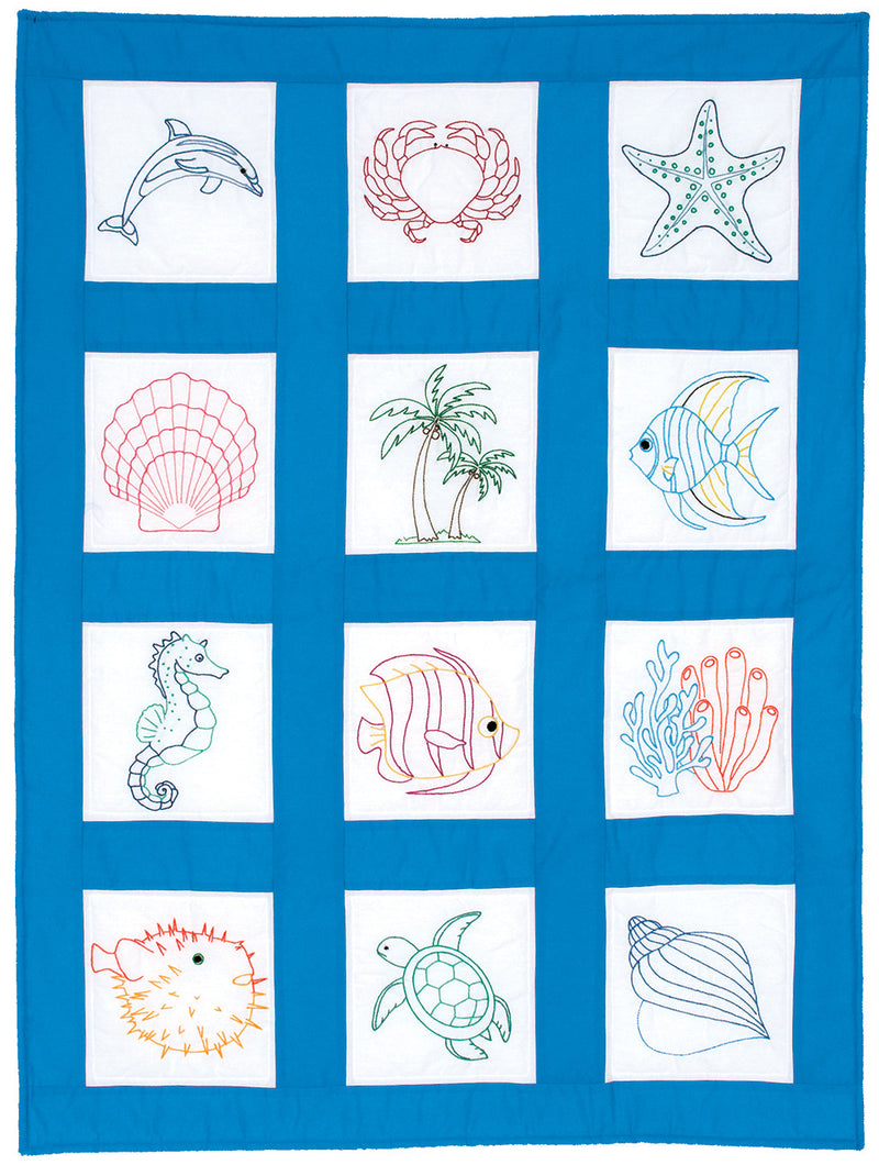 Beach 9in  Theme Quilt Blocks