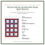Product Specifications – Trucks For All Seasons 9in Theme Quilt Blocks