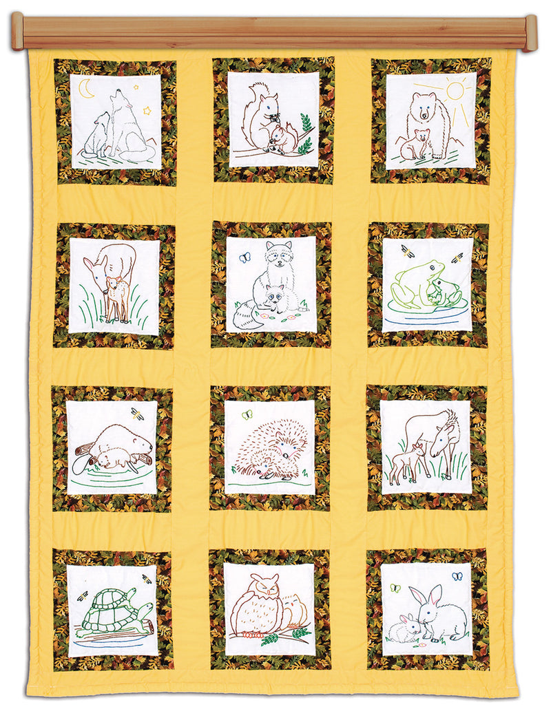 Wilderness Animals 9in  Theme Quilt Blocks