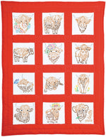 Highland Cows Theme Quilt Blocks