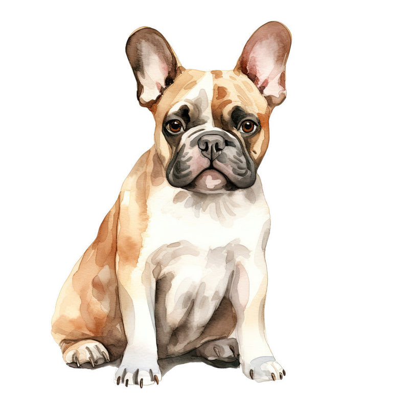 Watercolor Dogs Fabric Panel 6