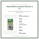 Product Specifications – 45mm Replacement Blade 5 ct