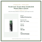 Product Specifications – Tear Easy Tear-Away Stablizer White 8in x 12yds