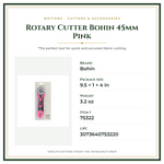 Product Specifications – Rotary Cutter Bohin 45mm Pink