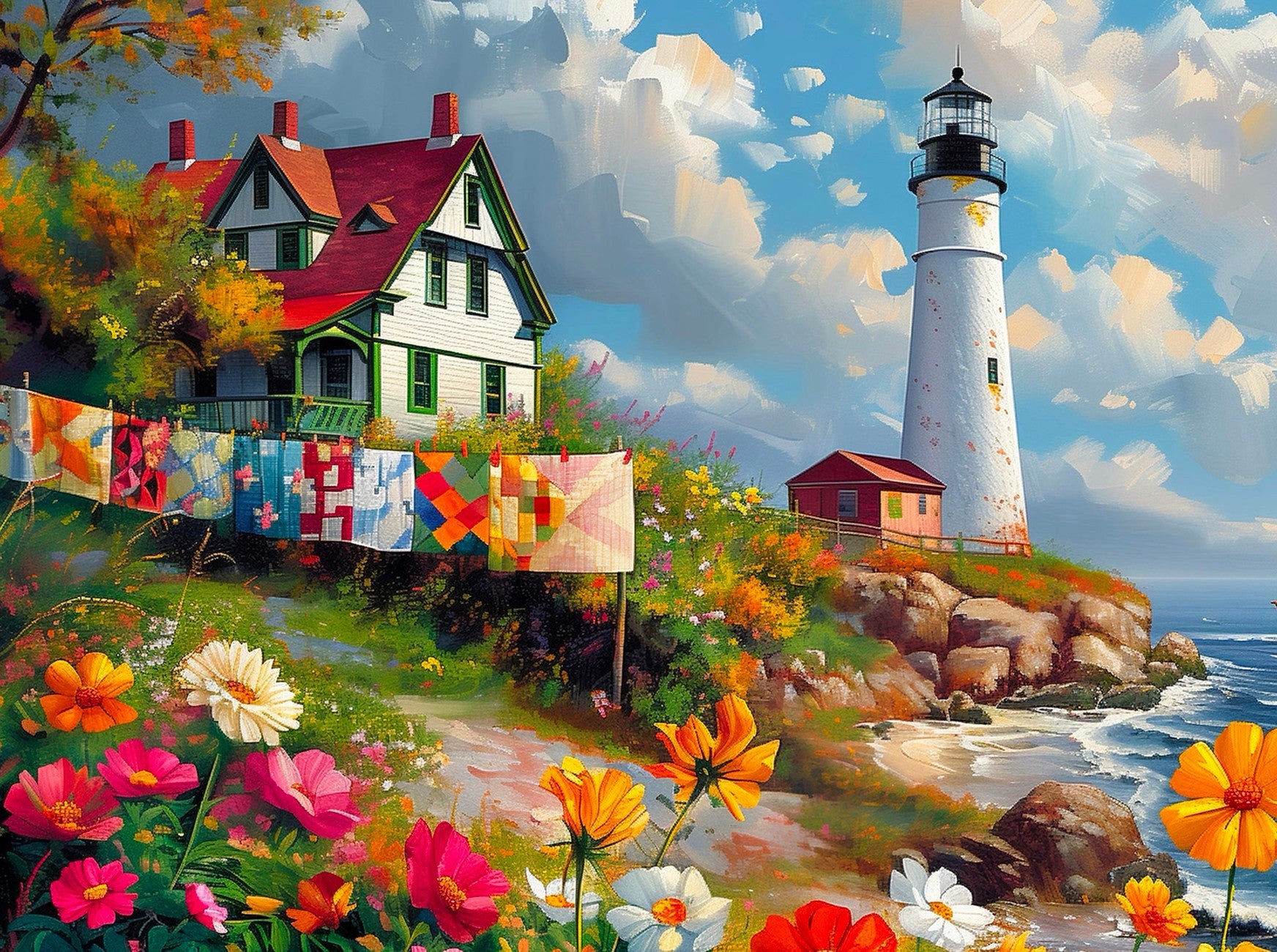 Lighthouse Quilts Puzzle 1000pc