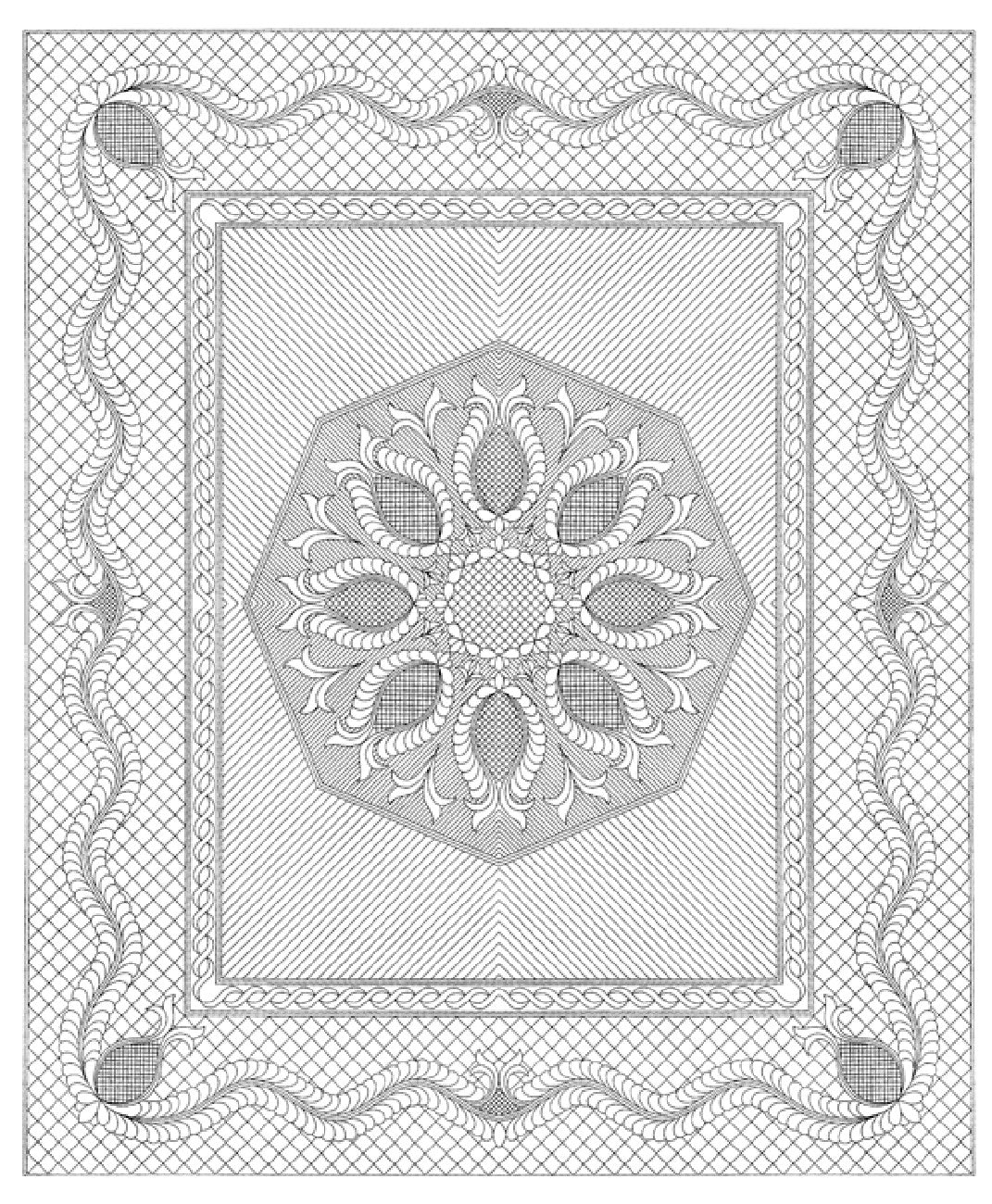 Feathered Pineapple White 88X106