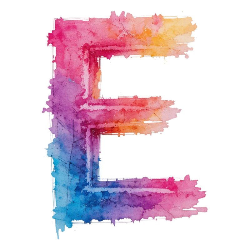 Brushstroke Alphabet Fabric Panel 6