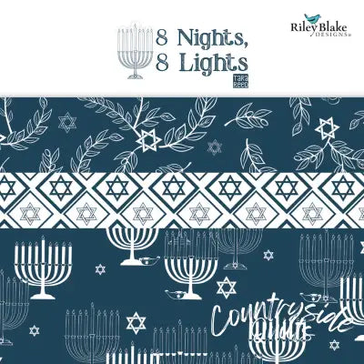 8 Nights, 8 Lights 10in Squares, 42pcs/bundle
