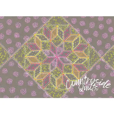 8-Pointed Star in Block Note Card