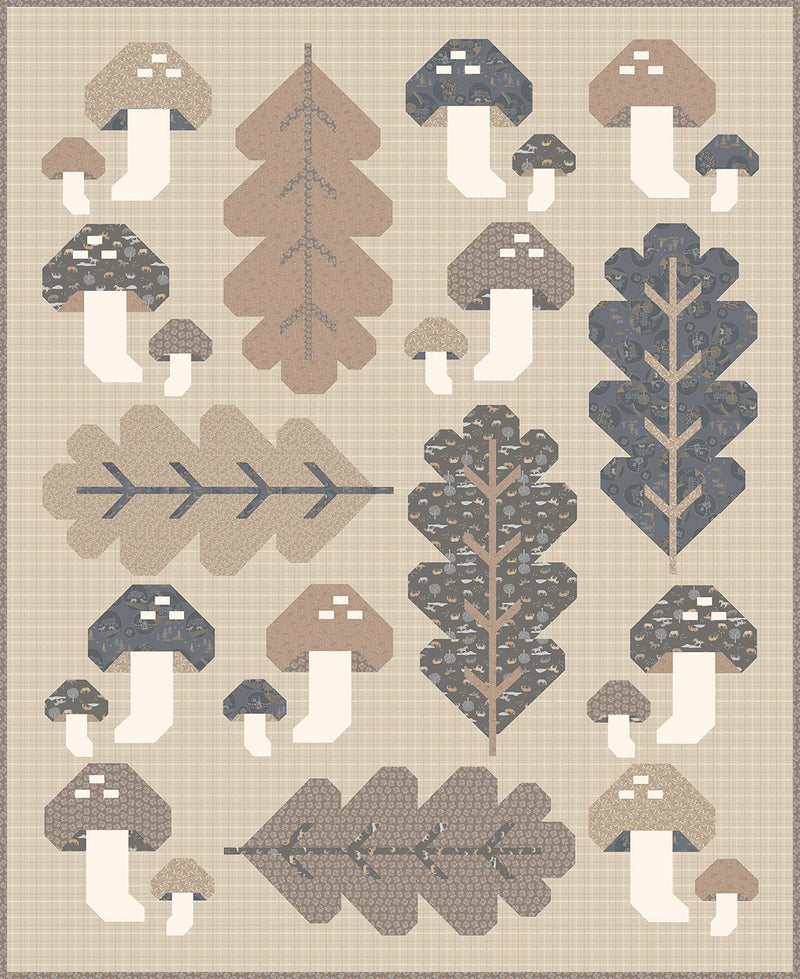Multi Forest Fungi DQT, 56.75" x 69.5"