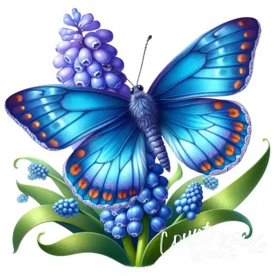 Spring Flowers and Butterflies Fabric Panel 34