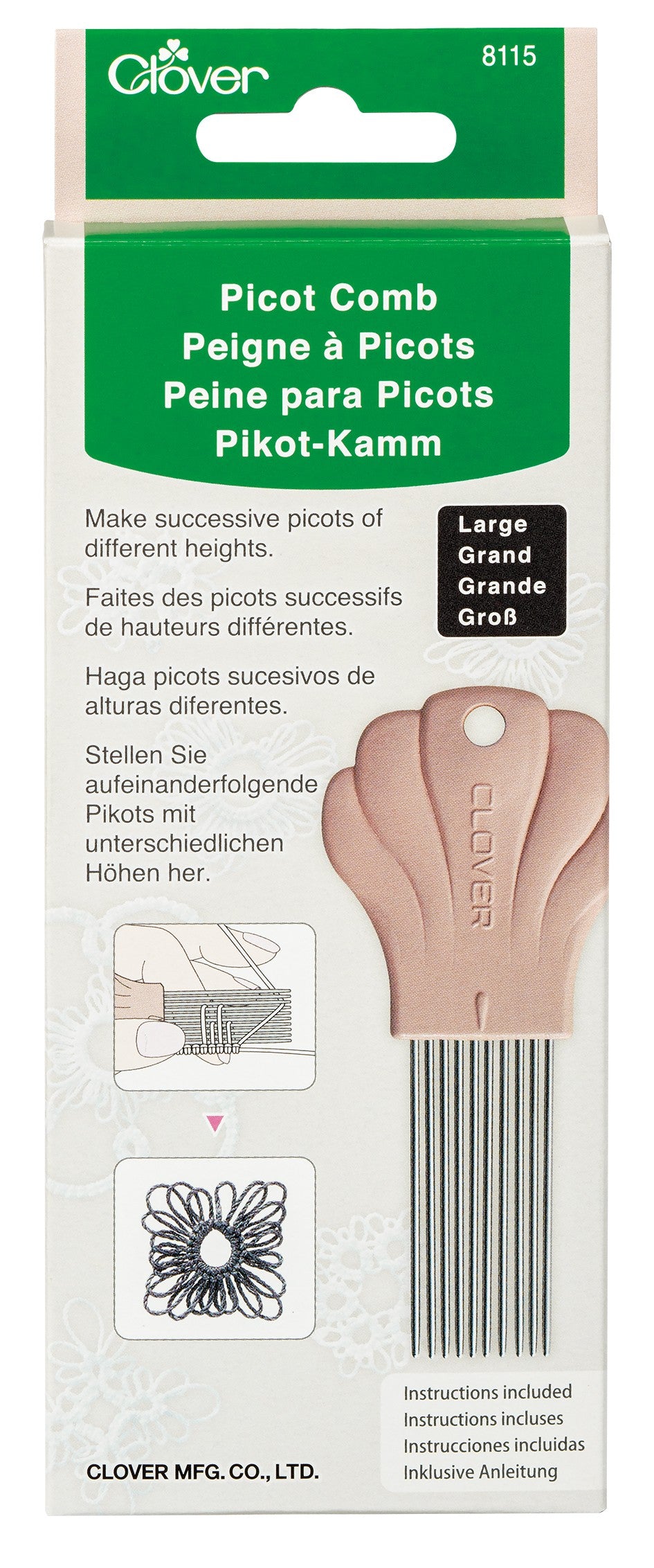 Clover Picot Comb Large