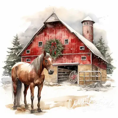 A Country Christmas Fabric Panel 41