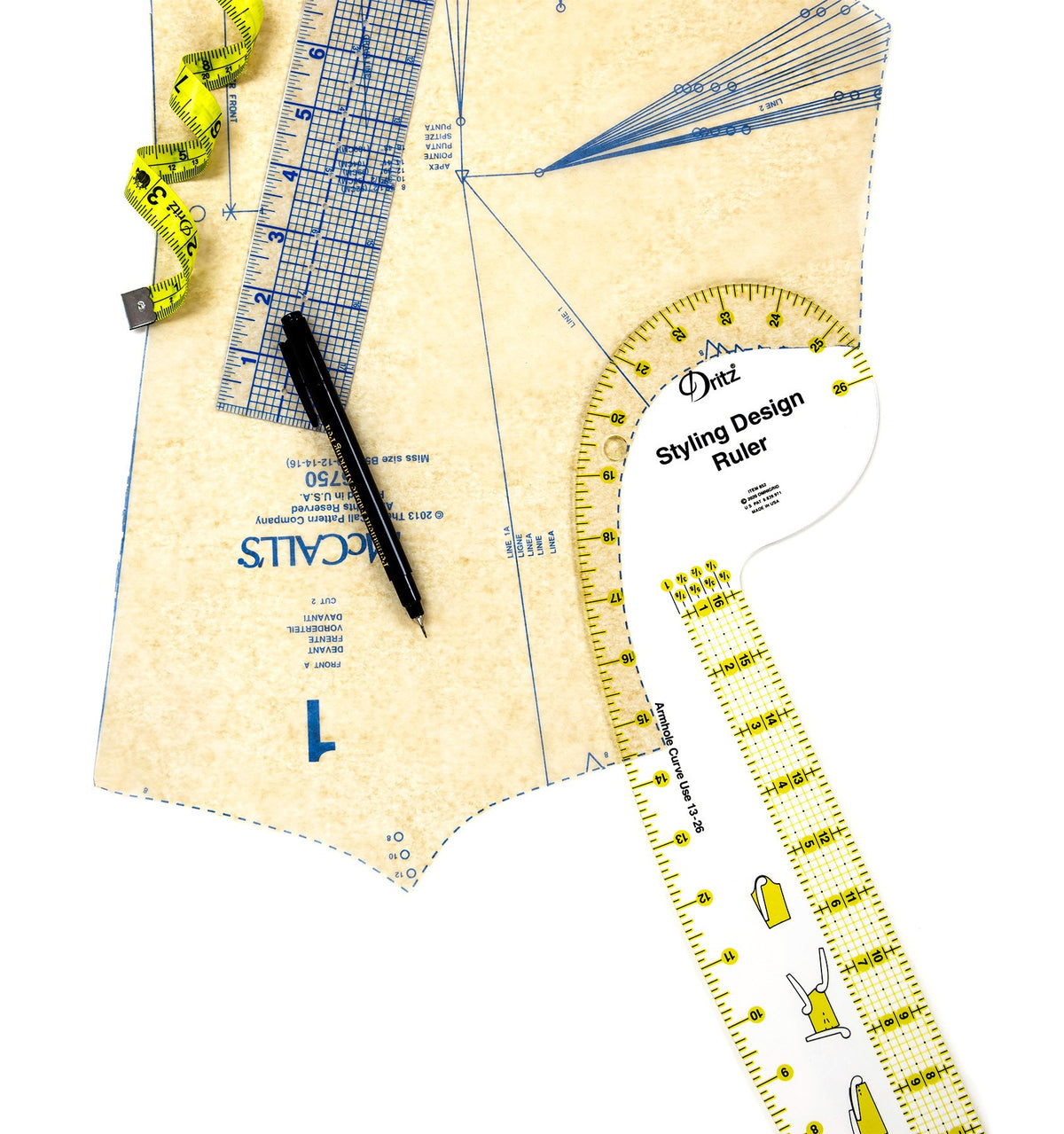 Styling Design Ruler Clear 20in