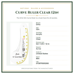 Product Specifications – Curve Ruler Clear 12in