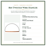 Product Specifications – 8in Twisted Wire Hanger