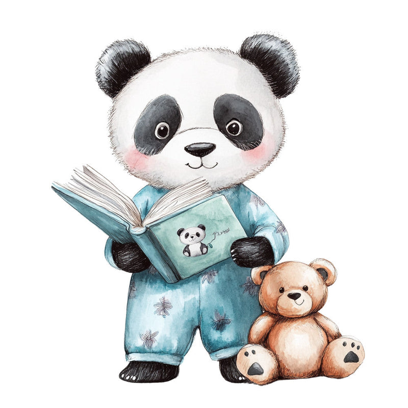 Cute Panda Bears Fabric Panel 20