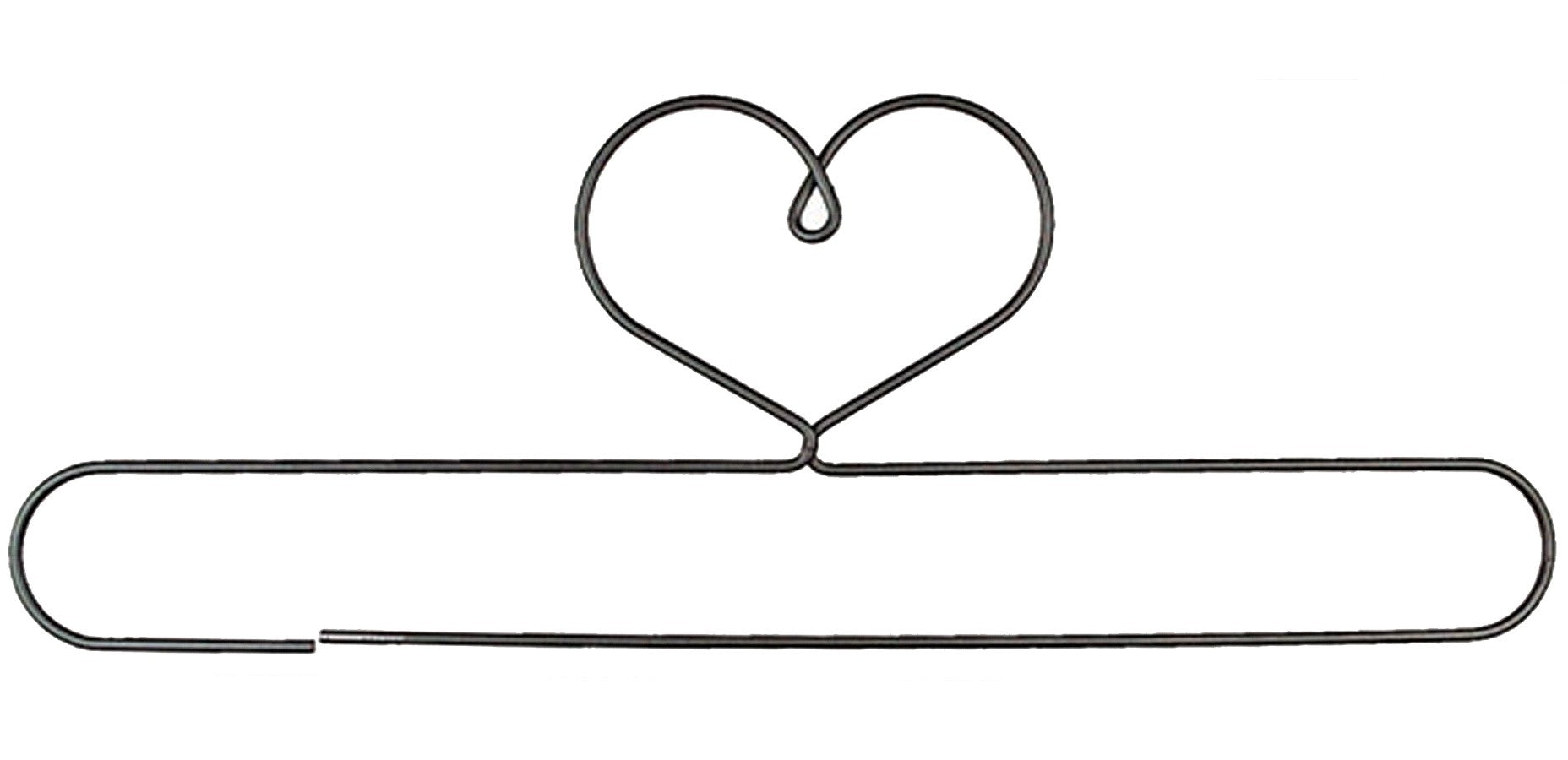 20in Heart Split Bottom Holder Grey