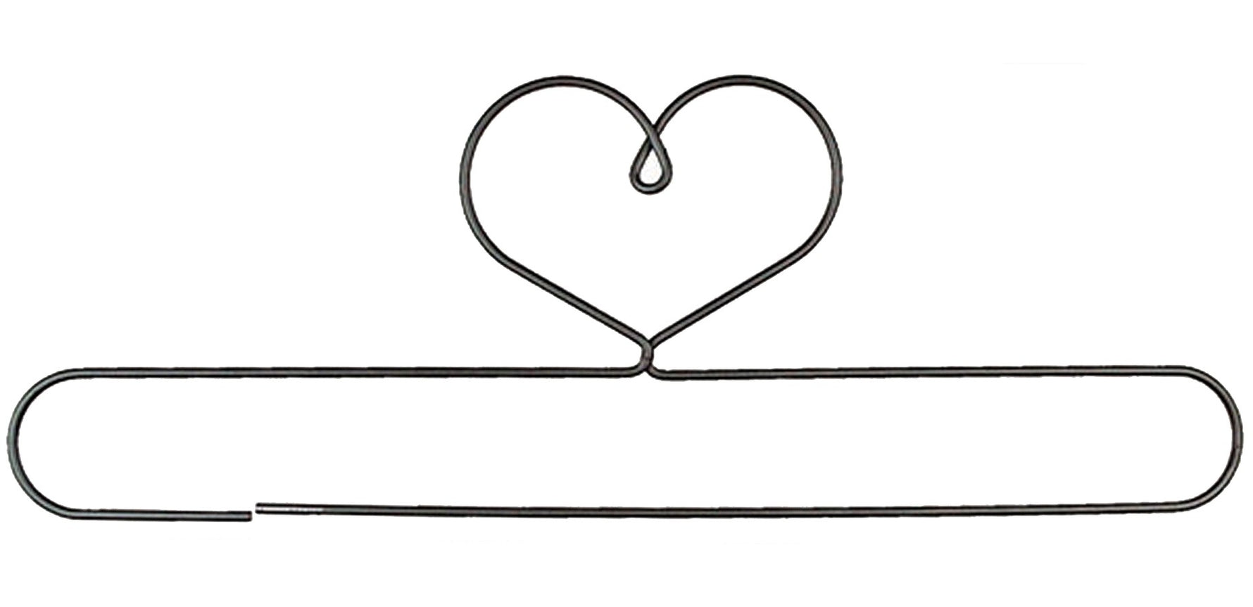 20in Heart Split Bottom Holder Grey