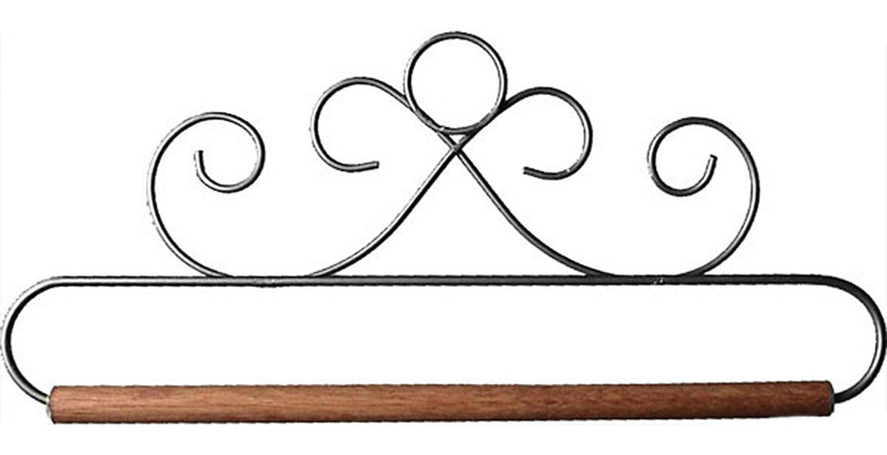 8in French Curls Gray Fabric Holder