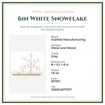 Product Specifications – 6in White Snowflake