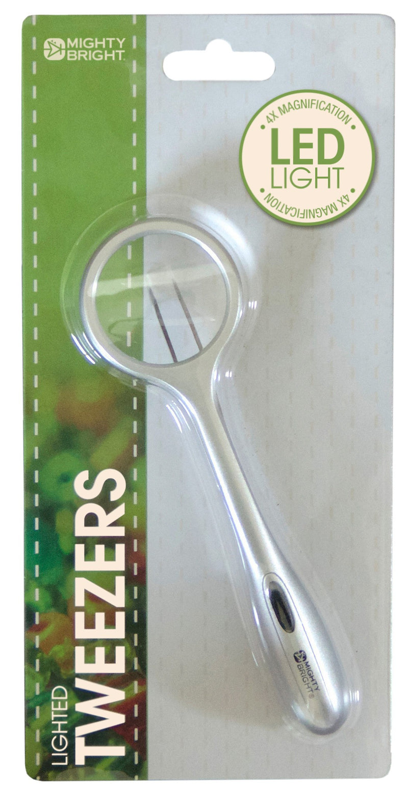 LED Lighted Tweezer and Magnifier 5-1/2in