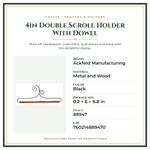 Product Specifications – 4in Double Scroll Holder With Dowel