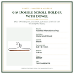 Product Specifications – 6in Double Scroll Holder With Dowel