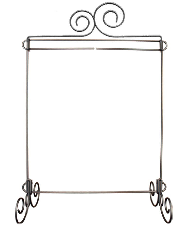 12in x 14in Scroll Double Silver