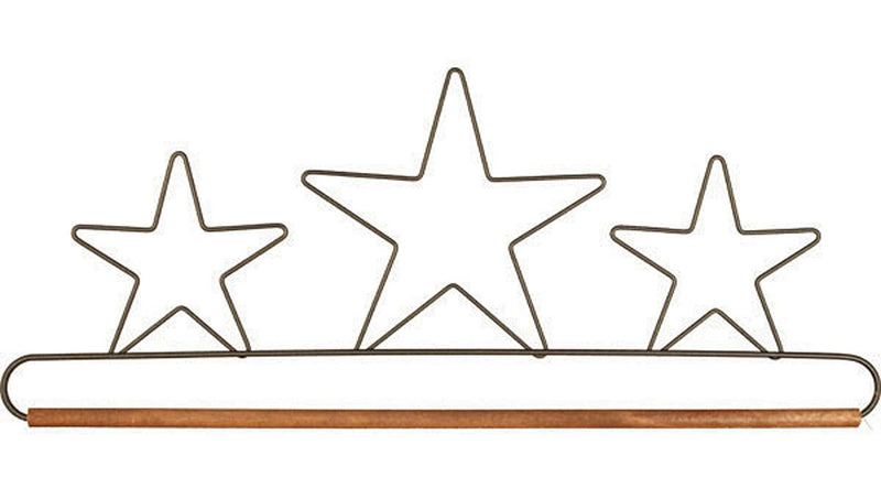 16in Star Hanger With Dowel Silver Tex
