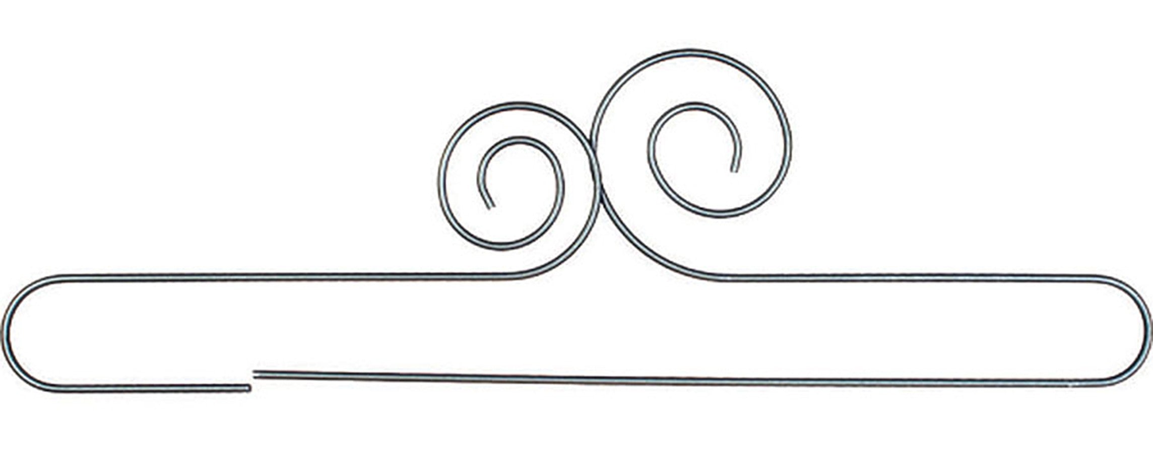 16in Double Scroll Split Btm Silver Tex Hanger