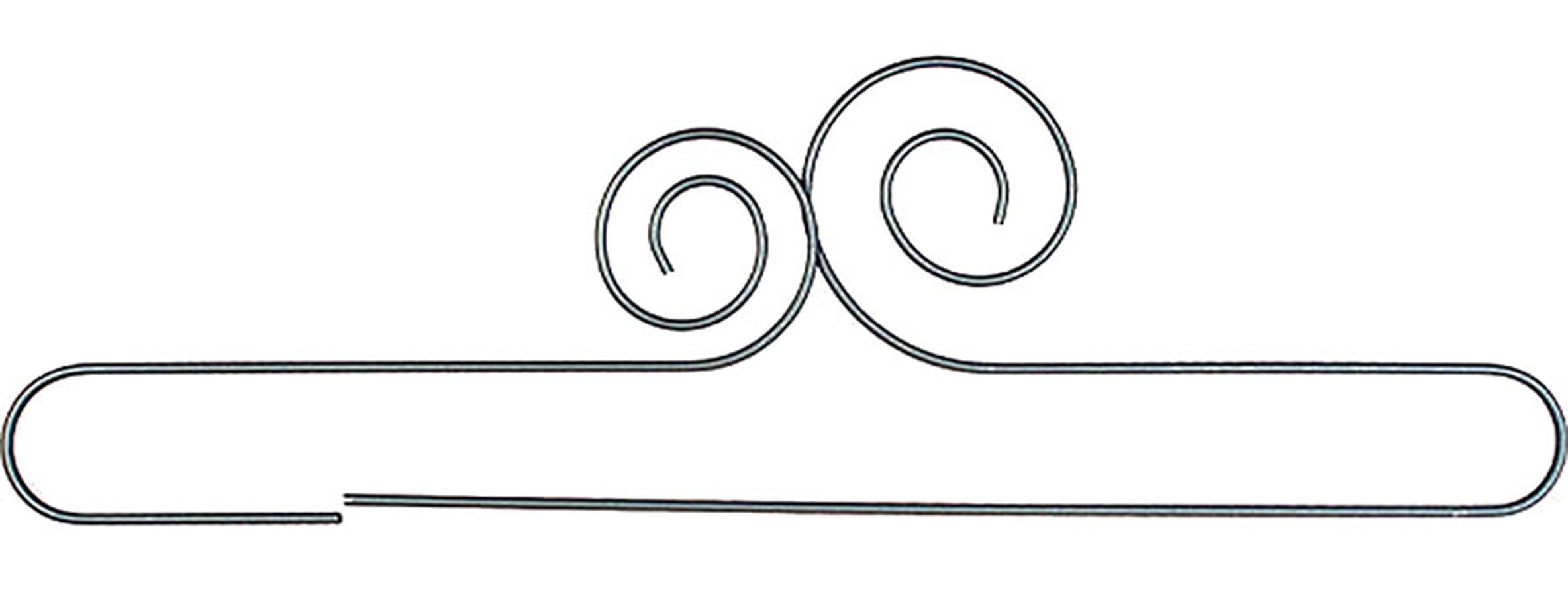 20in Double Scroll Split Btm Hanger Silver Tex