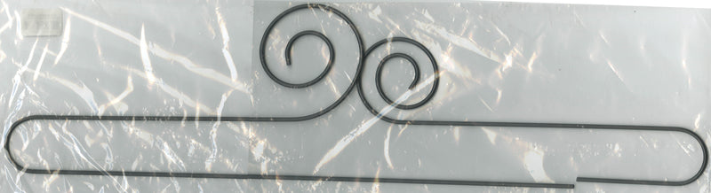 24in Double Scroll Split Btm Hanger Silver Tex