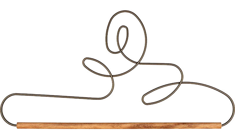 12in Crazy Loop Dowel Hanger Silver Tex
