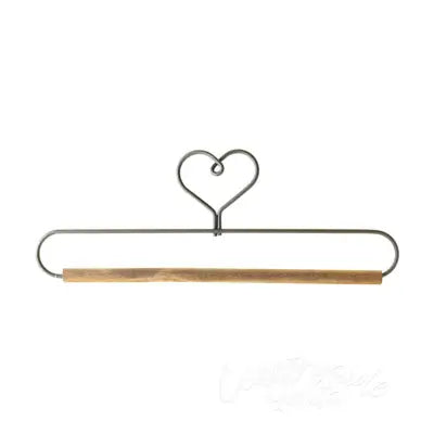 8in Heart Dowel Holder Gray