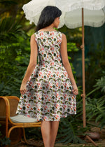 Woodland Vintage Dress in Cream