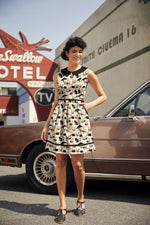 Cats & Plants Collared Dress