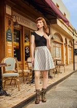 Rainbow Stripe Skater Skirt
