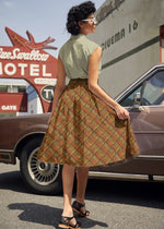 Rust Plaid Doris Skirt