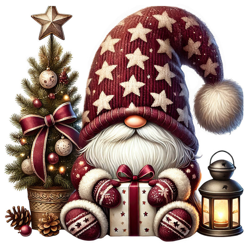 Cozy Christmas Gnomes Fabric Panel 9