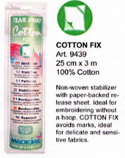 Cotton Fix Tear Away Stabilizer White