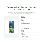 Product Specifications – Cushion Pro Spring Action Scissors 8 1/2in
