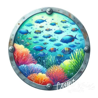 Summer Beach Round Fabric Panel 25