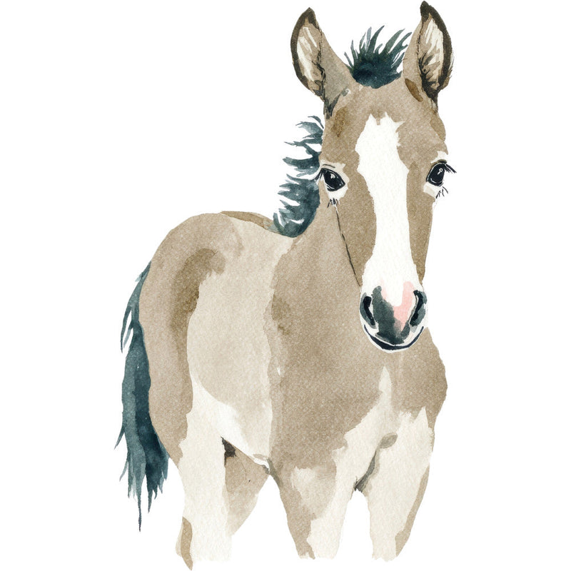 Watercolor Horses Fabric Panel 59