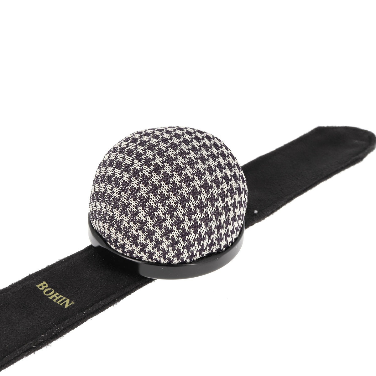 Pin Cushion Flexible Snap Bracelet Houndstooth