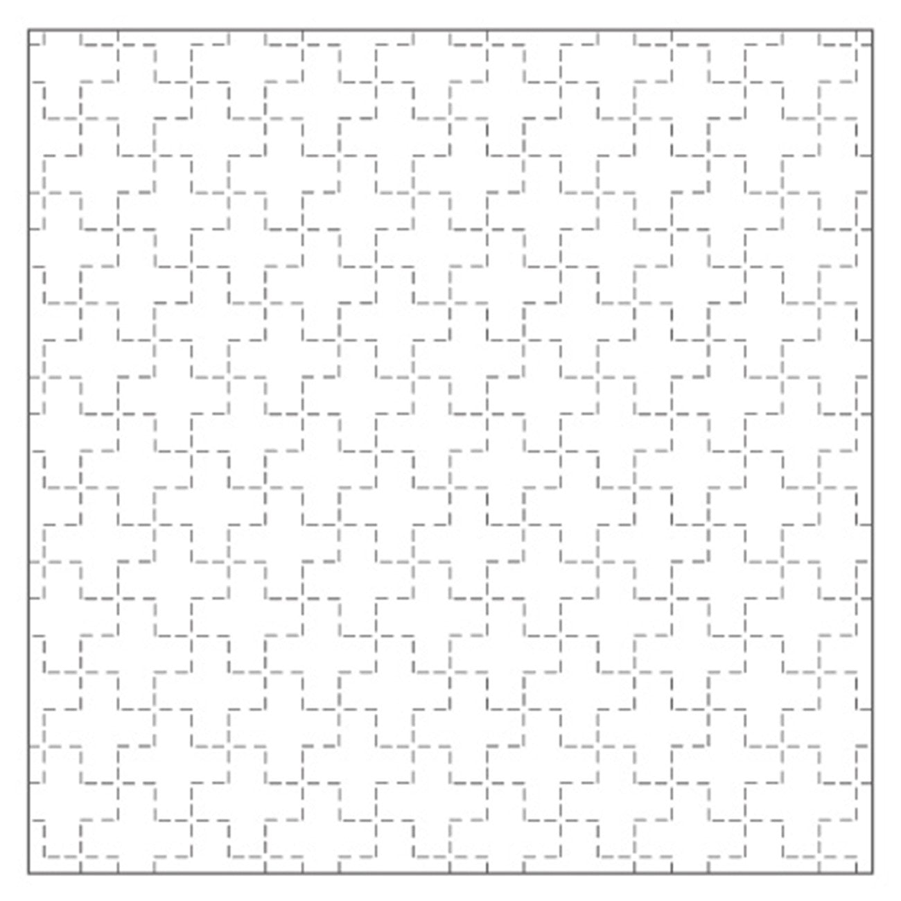 Cosmo Sashiko Cotton & Linen Precut Fabric - Cross Design - Off White