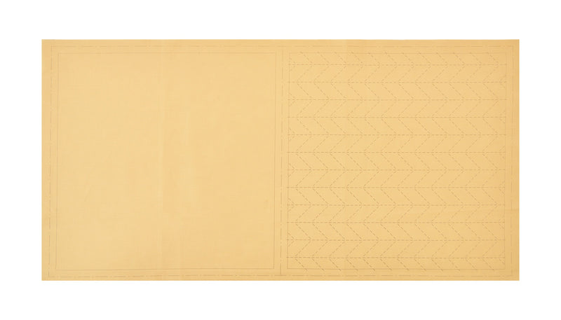 Cosmo Sashiko Cotton & Linen Precut Fabric - Herringbone - Beige