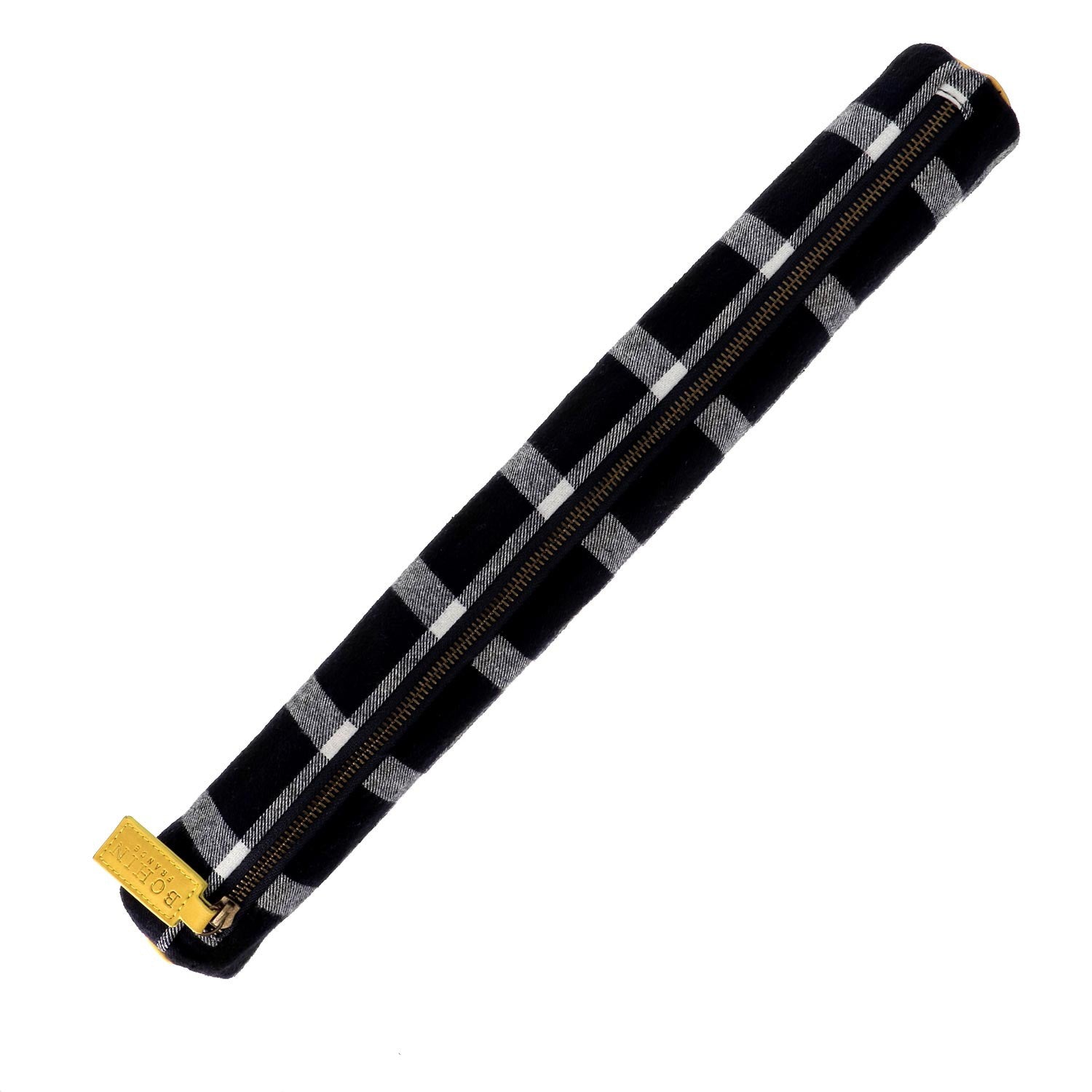 Sewing Storage Yellow and Navy Tartan