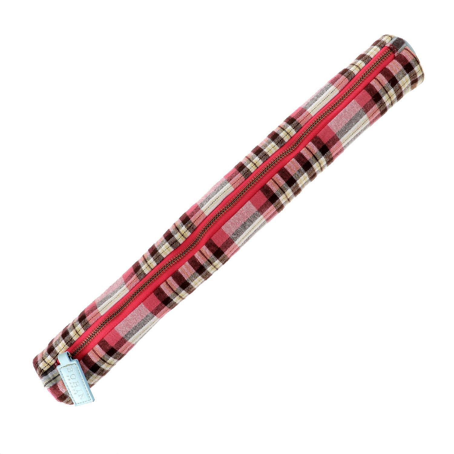 Knitting Case Blue and Pink Tartan